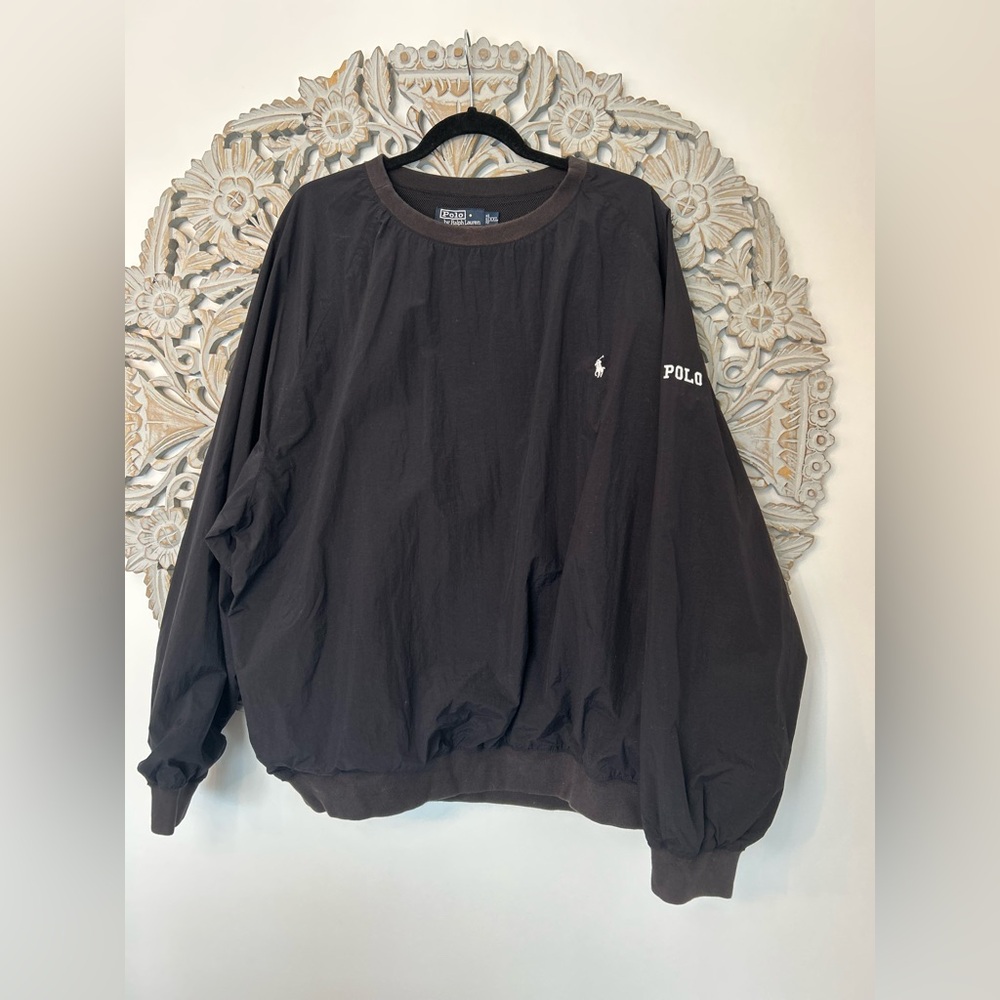 Vintage Polo Golf Black Oversized Windbreaker Jacket - Size XXL